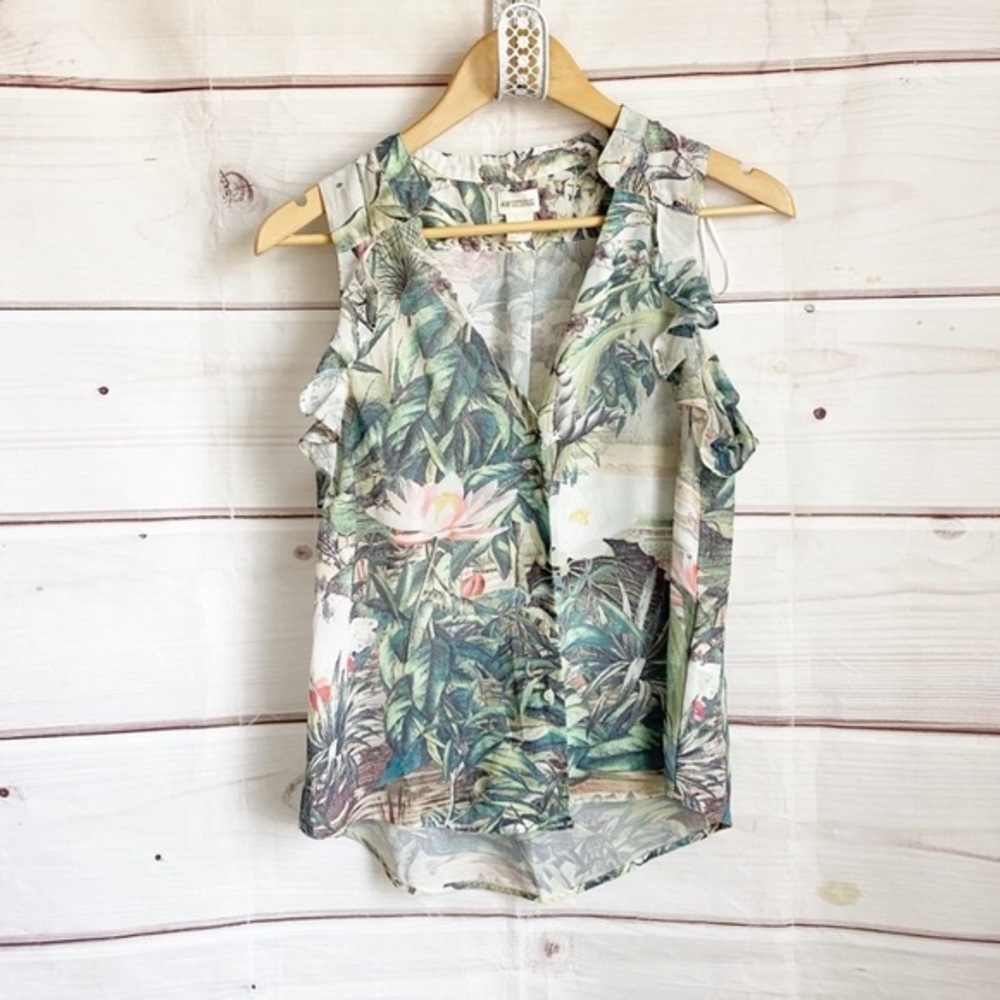 H&M Tropical Floral Sleeveless Blouse
